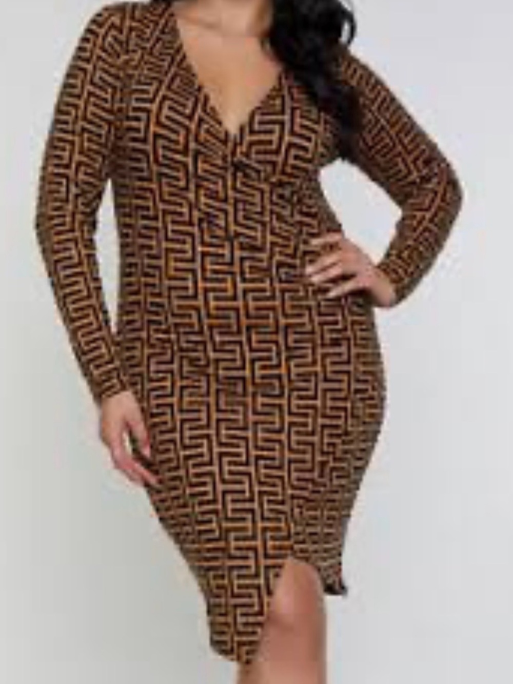 love J Black dress 👗 and Gold Geometric Midi Skirt 2X sizes black n brown